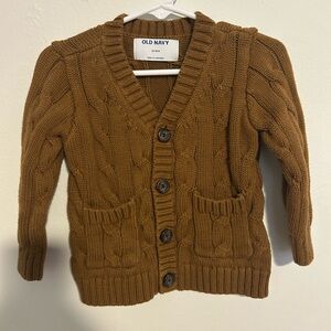 Old Navy Kids Tan Cable Knit Cardigan